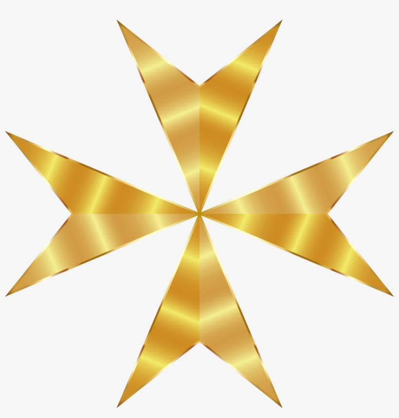 Gold Maltese Cross Mark Ii No Background Banner Royalty - Maltese Cross Black Png, transparent png download