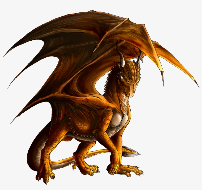 Large Brown Dragon Transparent Png - Dragon Png, transparent png download