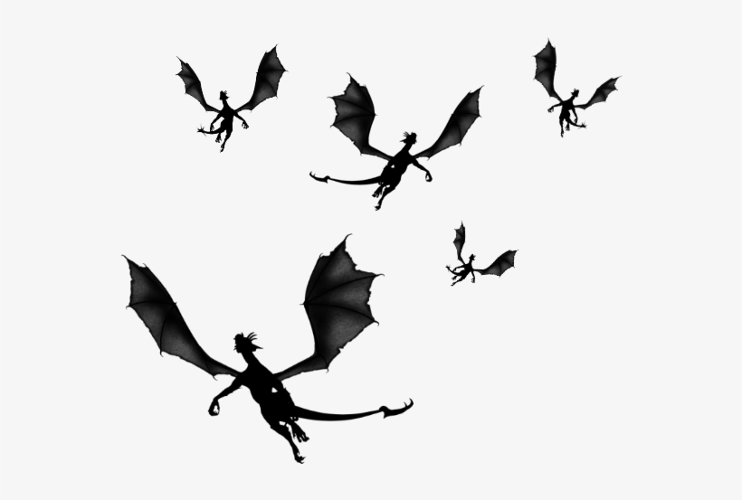 Flying Dragon Clipart - Game Of Thrones Dragon Silhouettes, transparent png download