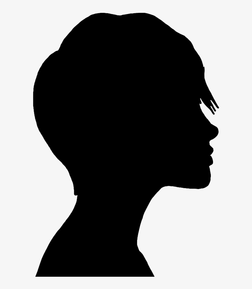 Face Silhouette Of Teenage Girl - Girl Face Silhouette Png, transparent png download