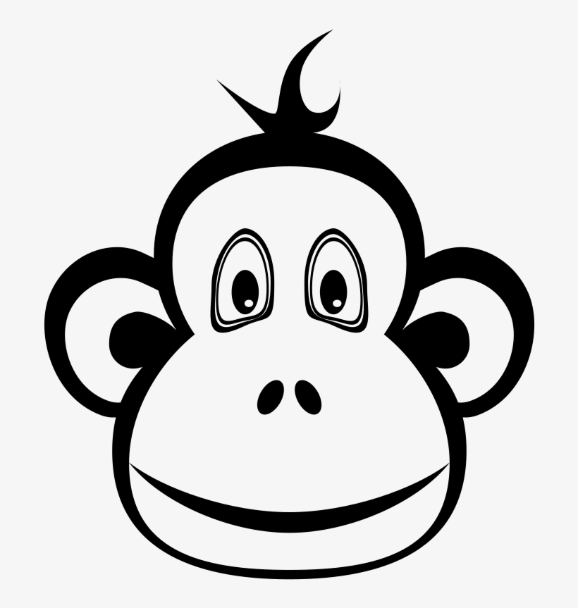 Silhouette Monkey - Monkey White Png, transparent png download