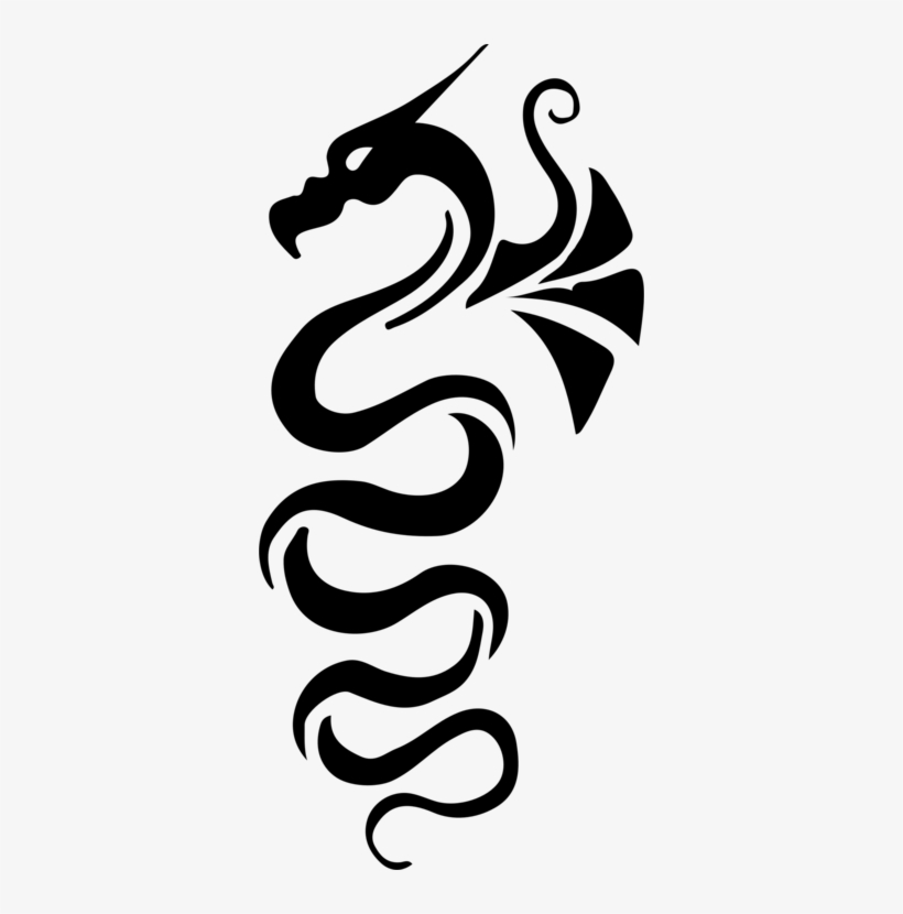 Tattoo Dragon Drawing Black And Gray Computer Icons - Tattoo, transparent png download