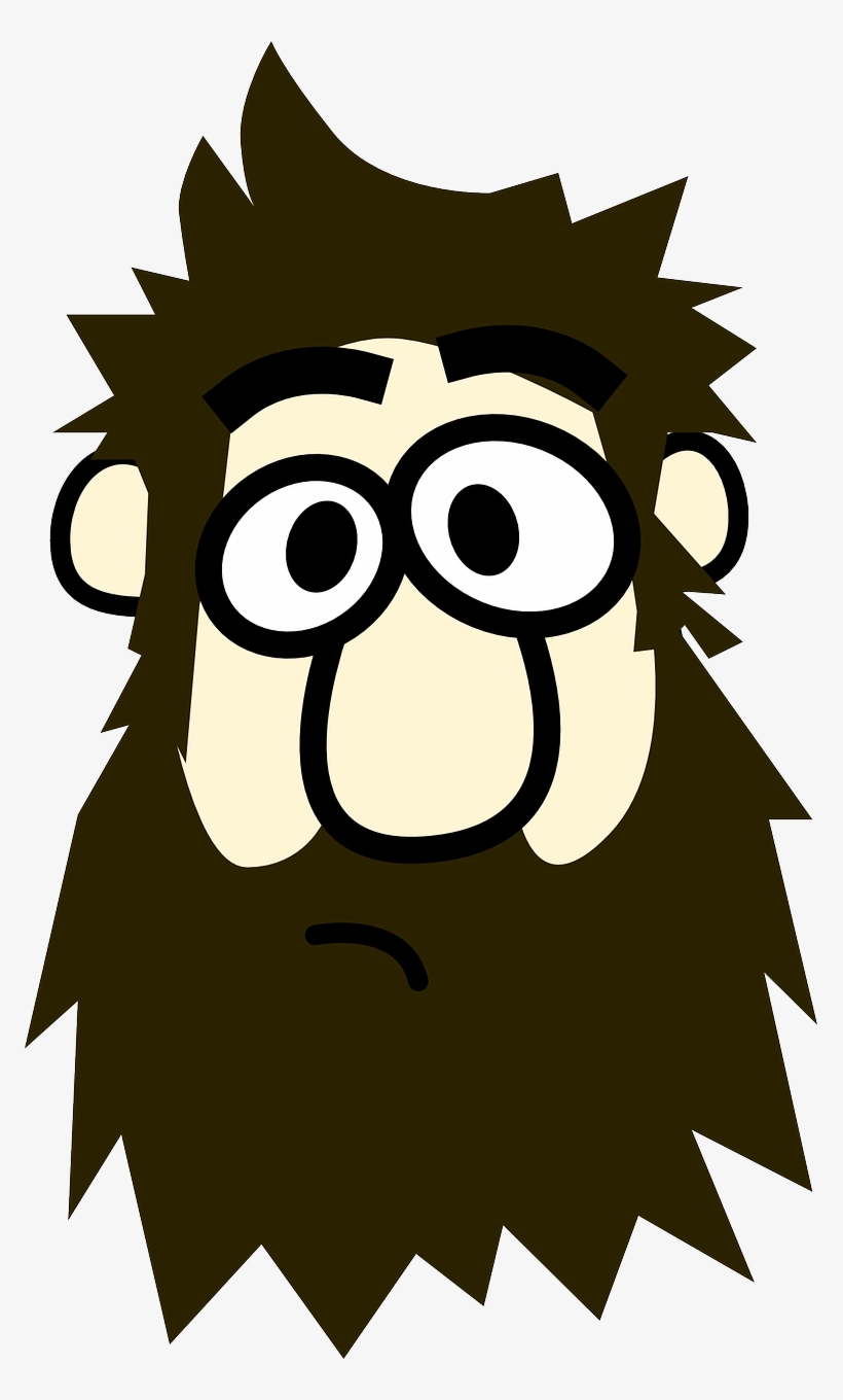 Clip Art Free Stock Beard Clipart Silhouette - Man With Beard Cartoon, transparent png download