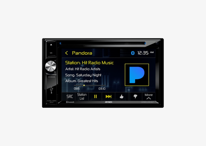 A/v Receiver W/ Dvd - Jensen Vx3026 In-dash Dvd Receiver - 6.2" Touch Display, transparent png download