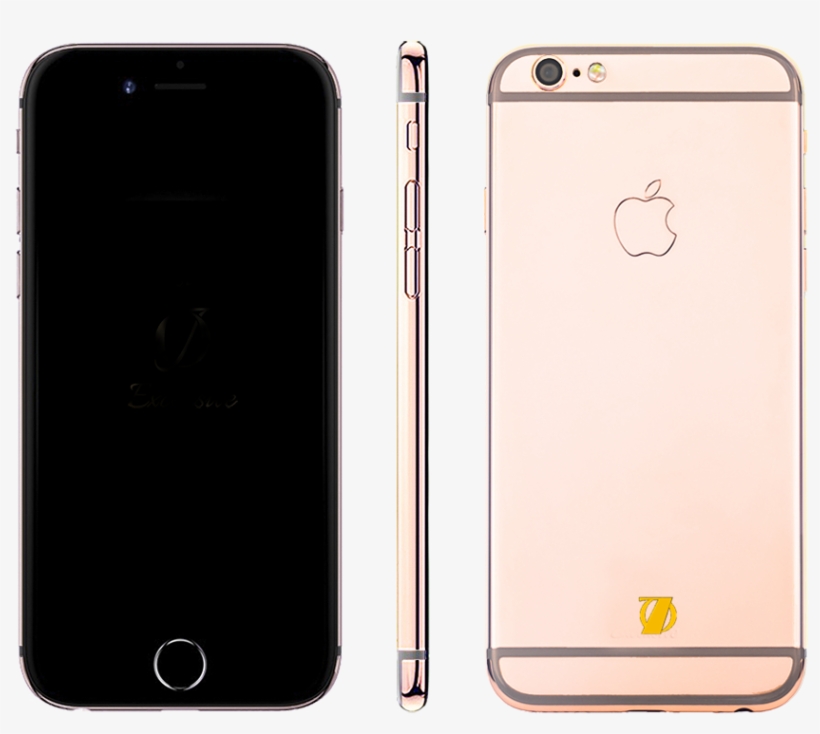 24k Gold, Platinum & Rose Gold Plated Iphone 6s - Mobile Phone, transparent png download