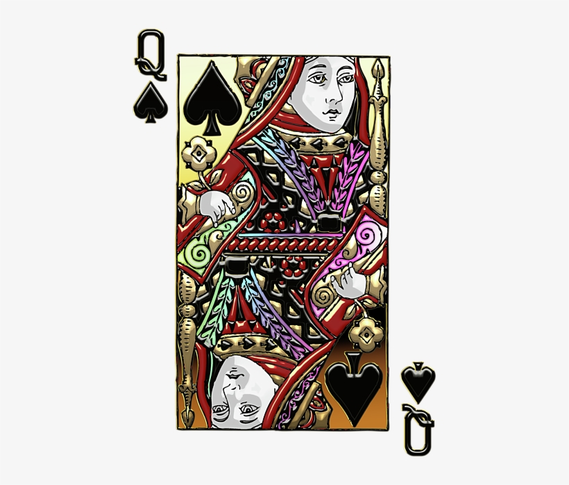 Click And Drag To Re-position The Image, If Desired - Queen Of Spades Playing Cards Deck Keychain, transparent png download