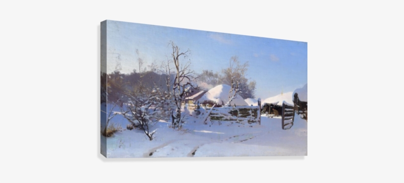 Winter Scene Canvas Print - Nikolai Dubovskoy, transparent png download