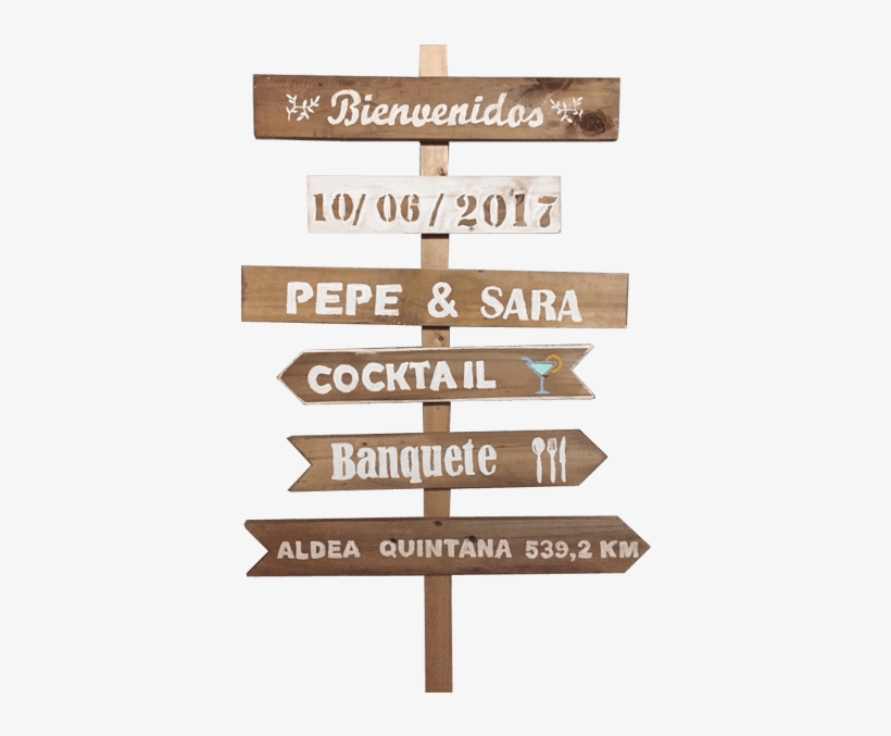 Cartel De Madera Flechas Boda - Caja Con Letrero De Madera, transparent png download