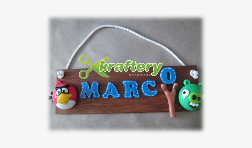 Cartel De Madera Decorado Con Figuras De Porcelana - Cartoon, transparent png download