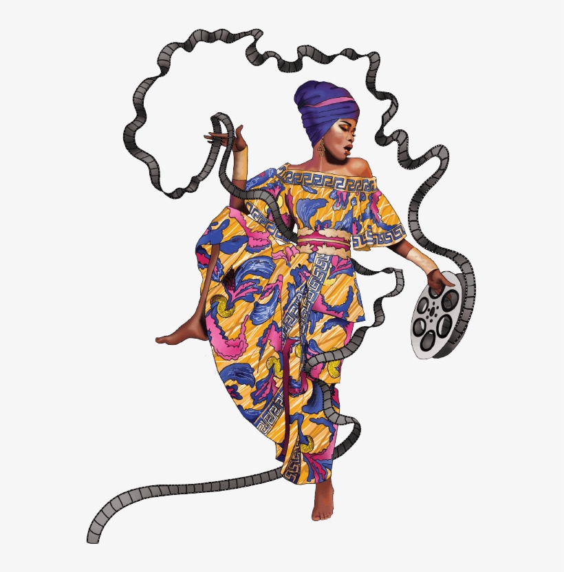 Illustration Of An African Woman Dancing African Woman PNG Image