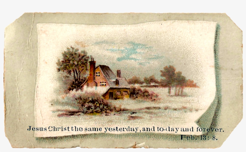 This Is A Pretty Digital Scrap I Created From A Little - Country Scene With Scripture, transparent png download