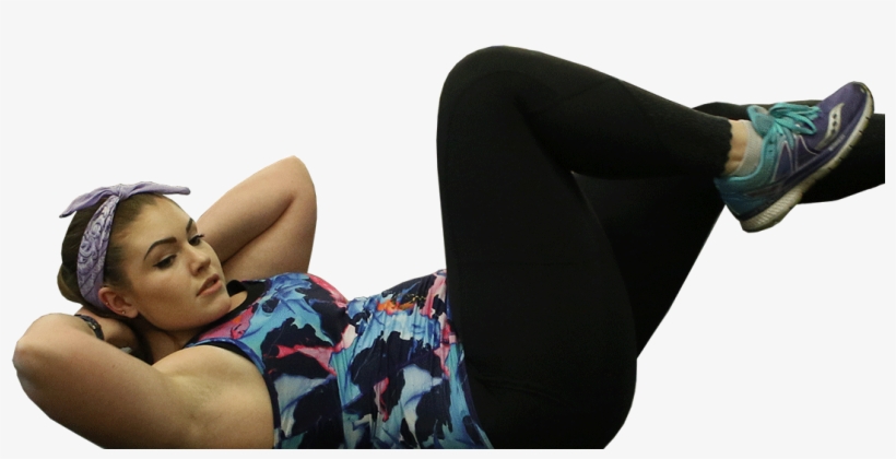 Woman Doing Crunches At The Gym - Photo Shoot, transparent png download