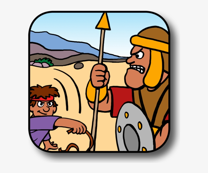David & Goliath - Bible Story, transparent png download