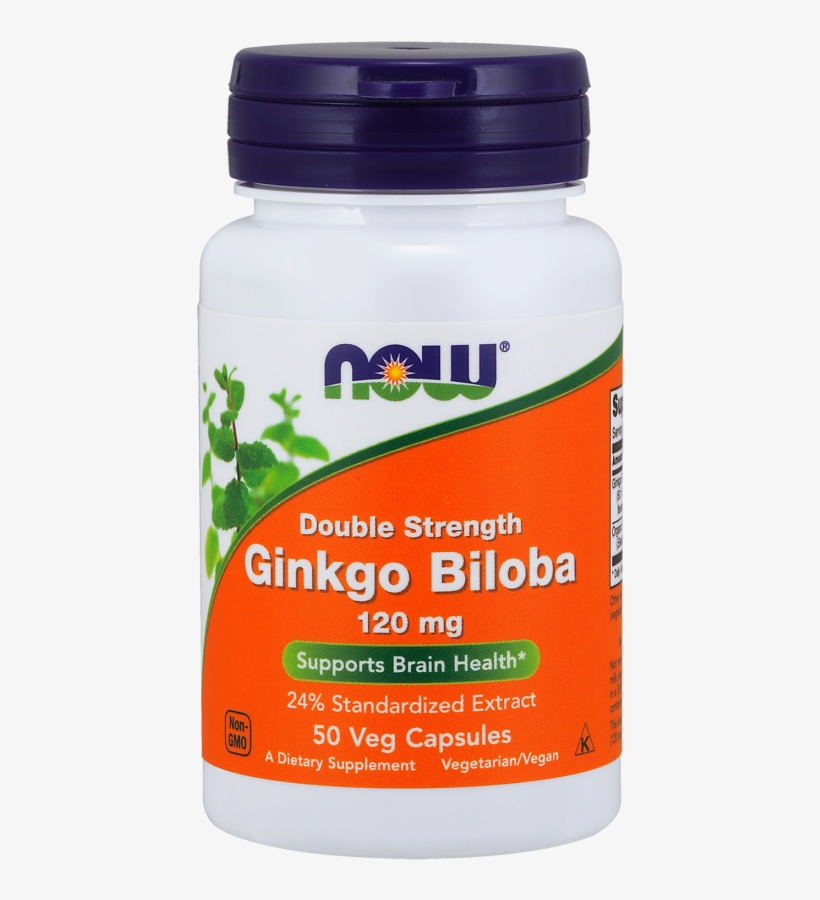 Ginkgo Biloba, Double Strength 120 Mg Veg Capsules - L Lysine Now Foods, transparent png download