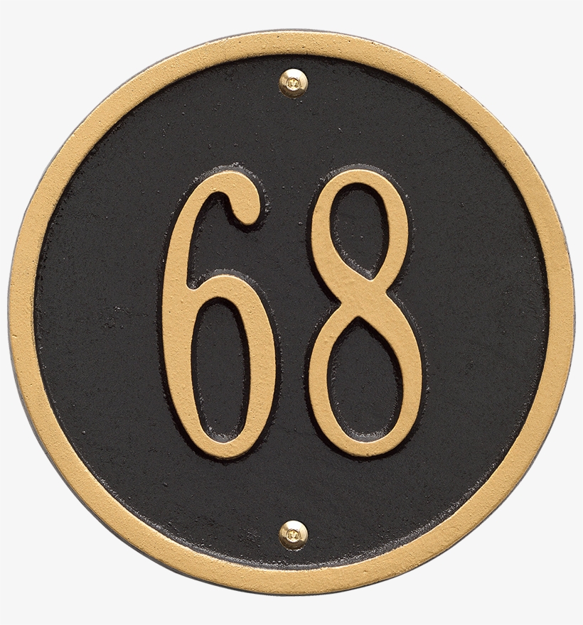 Round Petite Wall Address Plaque - Whitehall 1034 Round - 6 Inch Diameter Wall - One Line,, transparent png download