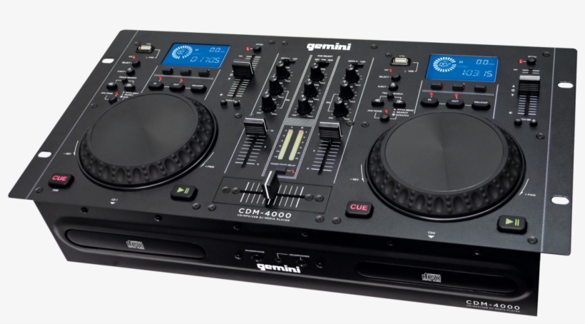 Cd/mp3/usb Dj Media Player - Consolle Gemini Cdm 4000, transparent png download