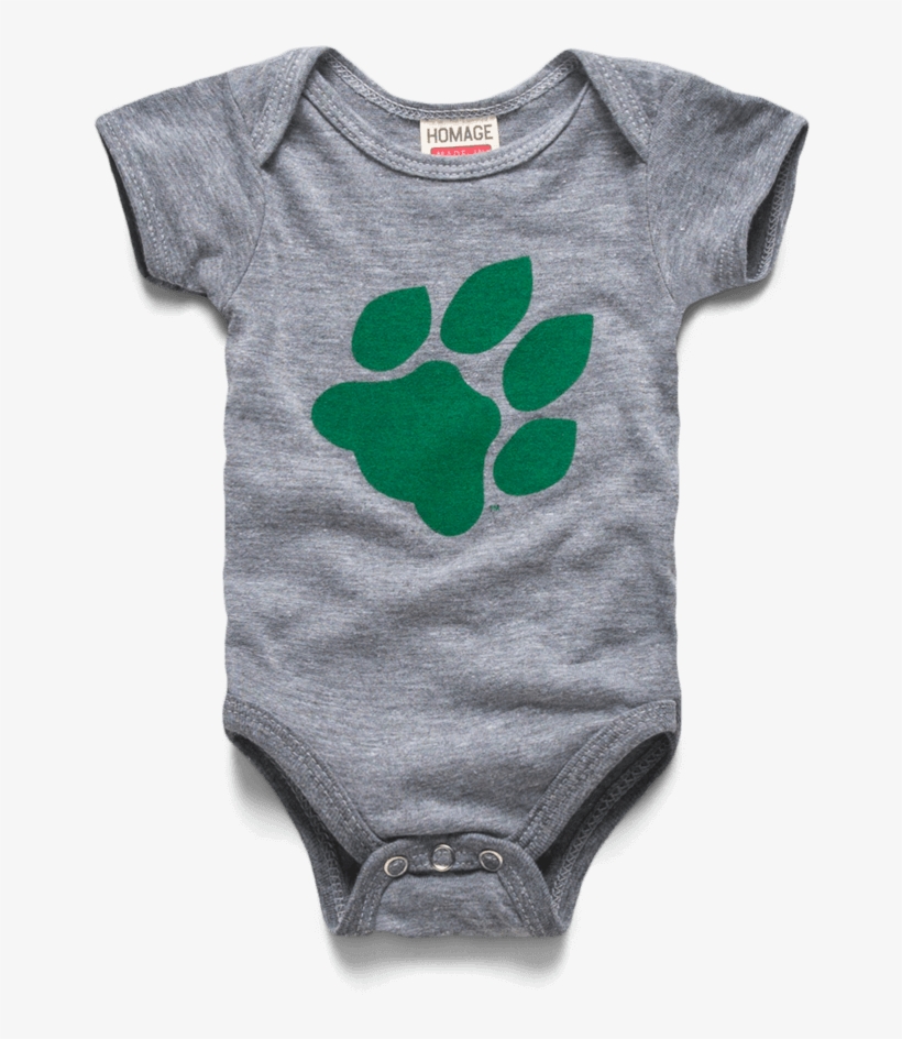 Ou Pawprint Baby One Piece 04300063601 Grey Flat V=1508872212 - Ohio University, transparent png download