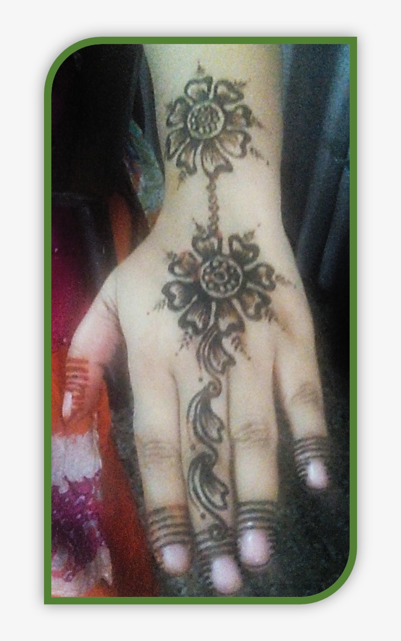 Latest Mehndi Design By Amina Hussain - Floral Design, transparent png download