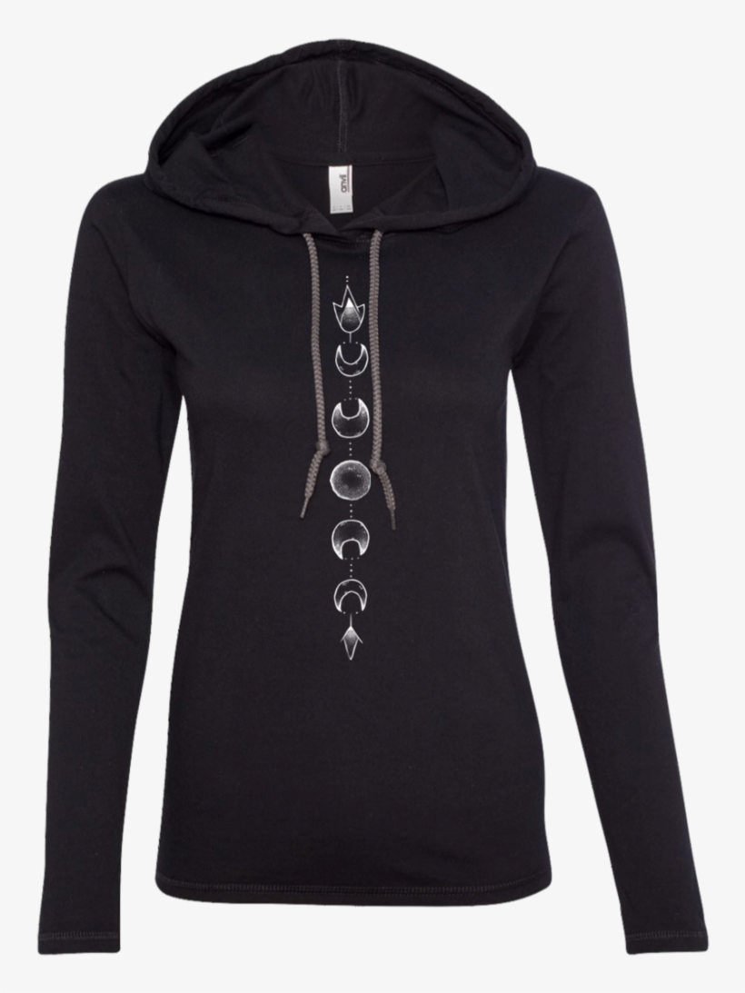 "moon Cycle" Ladies' T-shirt Longsleeve Hoodie - Shirt, transparent png download