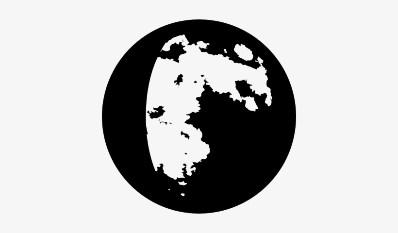 Moon Phase Symbol With Craters Vector - โลก สี ขาว ดำ Png, transparent png download