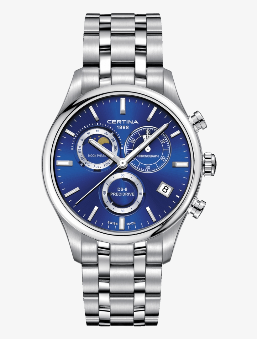 Ds-8 Chronograph Moon Phase - Certina Ds 8 C033.450.11.041.00, transparent png download