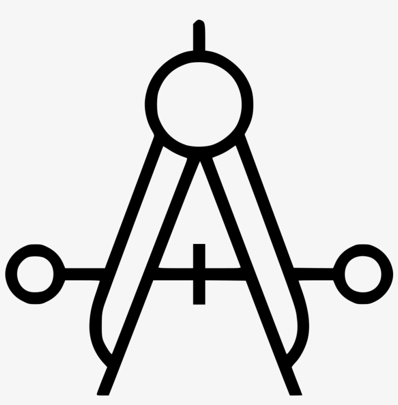 Compass Measure Drawing Geometry Equipment - Drafting Icons, transparent png download