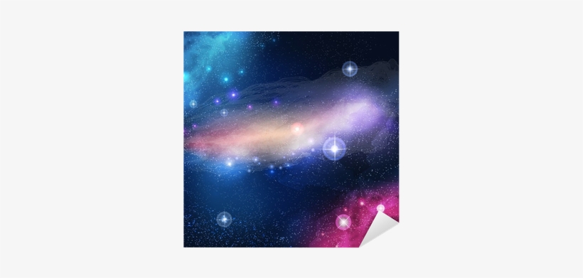 100% Vector Beautiful Glowing Galaxy Sticker • Pixers® - Milky Way, transparent png download