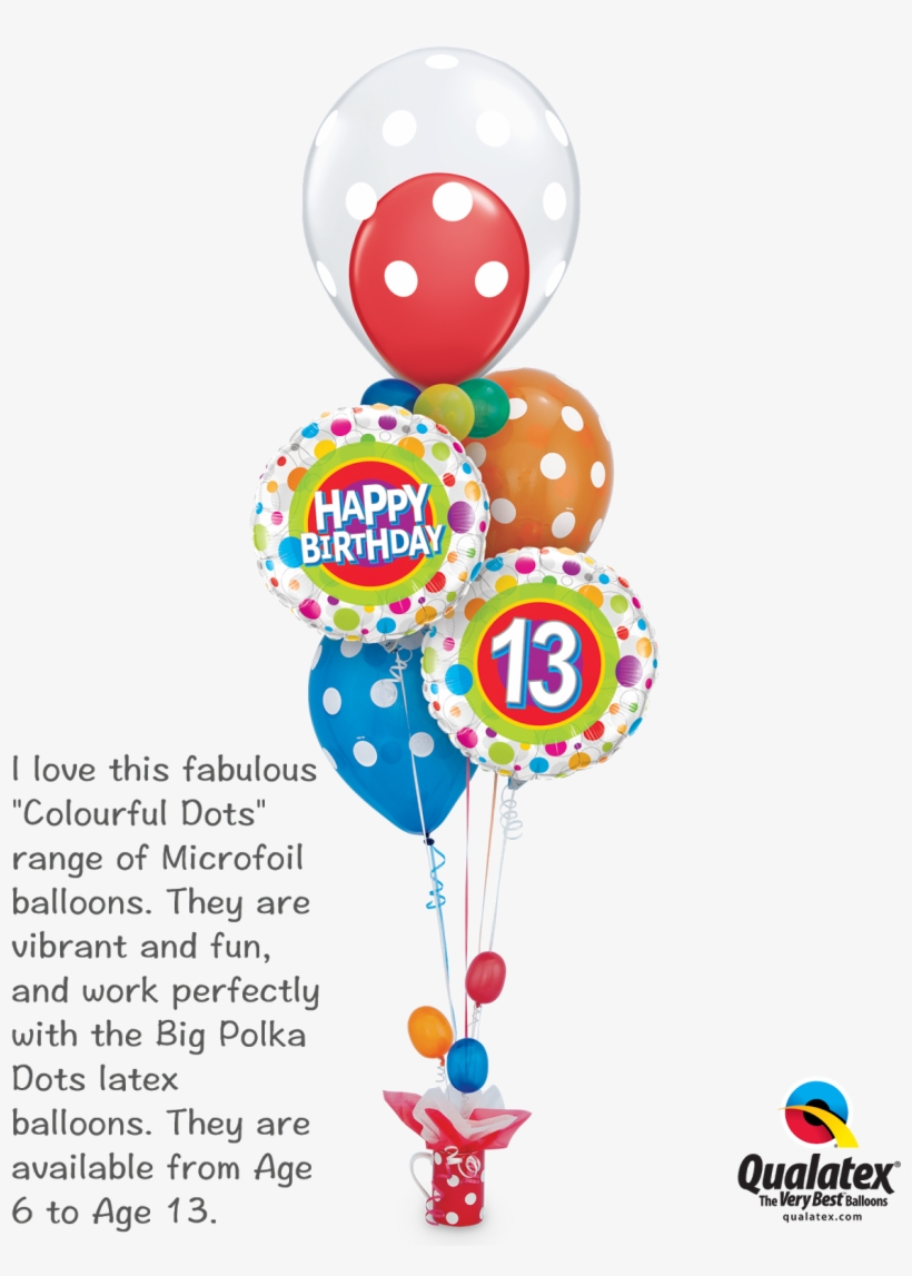 If You Have Not Seen The Fabulous 2017 Qualatex Autumn - Happy Birthday Colourful Dots Round Foil Balloon (46, transparent png download