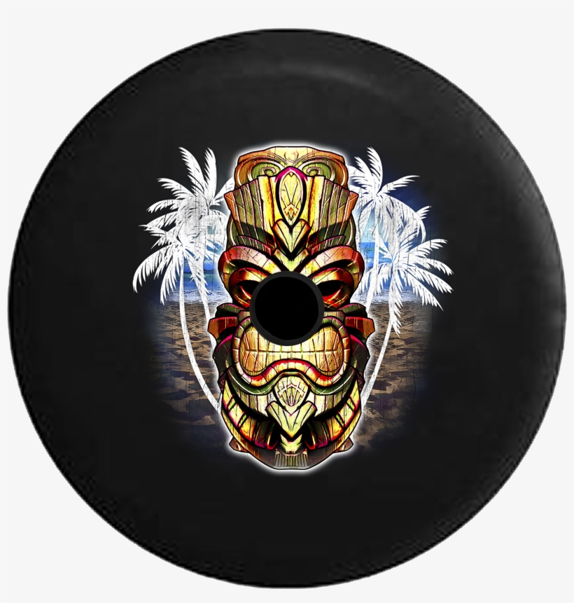 Jeep Wrangler Jl Backup Camera Day Wolves Howling At - Tiki Jeep Tire Cover, transparent png download