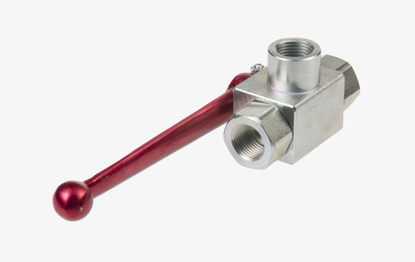 Ball Valve 3 Way 1/2" L Drilling Stainless Steel Ball - Lever, transparent png download