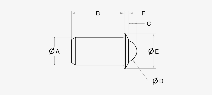 Vlier Push-fit Stainless Steel Ball Plungers Offer - Diagram, transparent png download