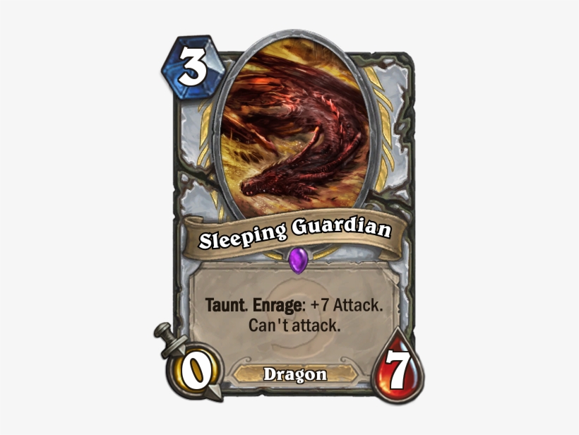 Sleeping Guardian - Old Hearthstone Cards, transparent png download