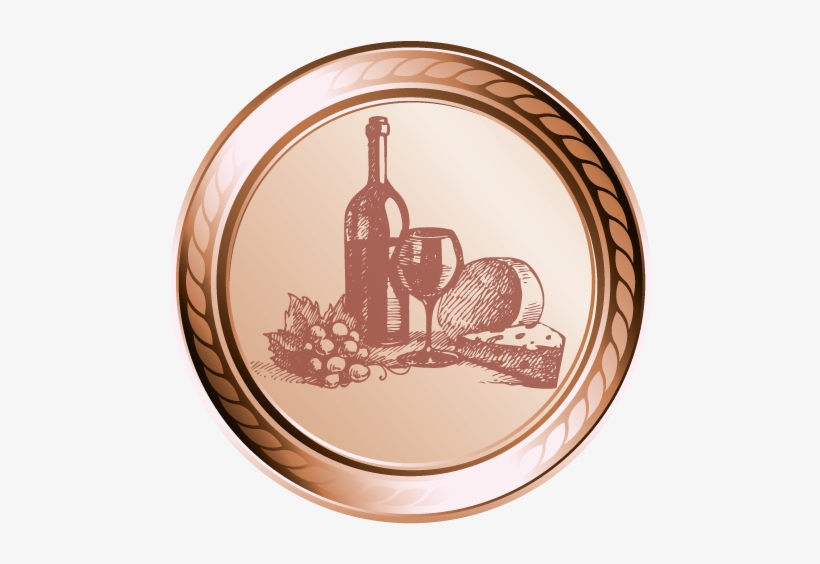 Bronze-medal - Wine & Cheese Personalized Barrel End Sign, transparent png download