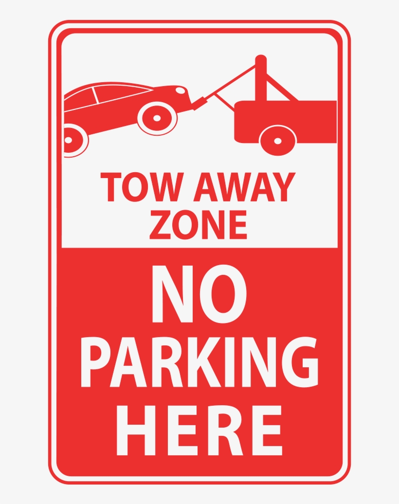 Tow Away Zone No Parking Here, - Disabled Badge, transparent png download