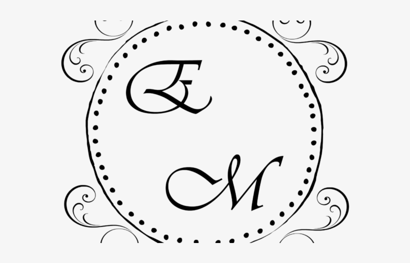 Monograma Preto Chic Copy - Circle, transparent png download