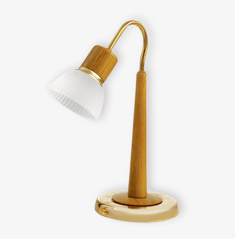 Lampara Velador Mesa Madera Roble Fija Con Tulipa De - Lamp, transparent png download