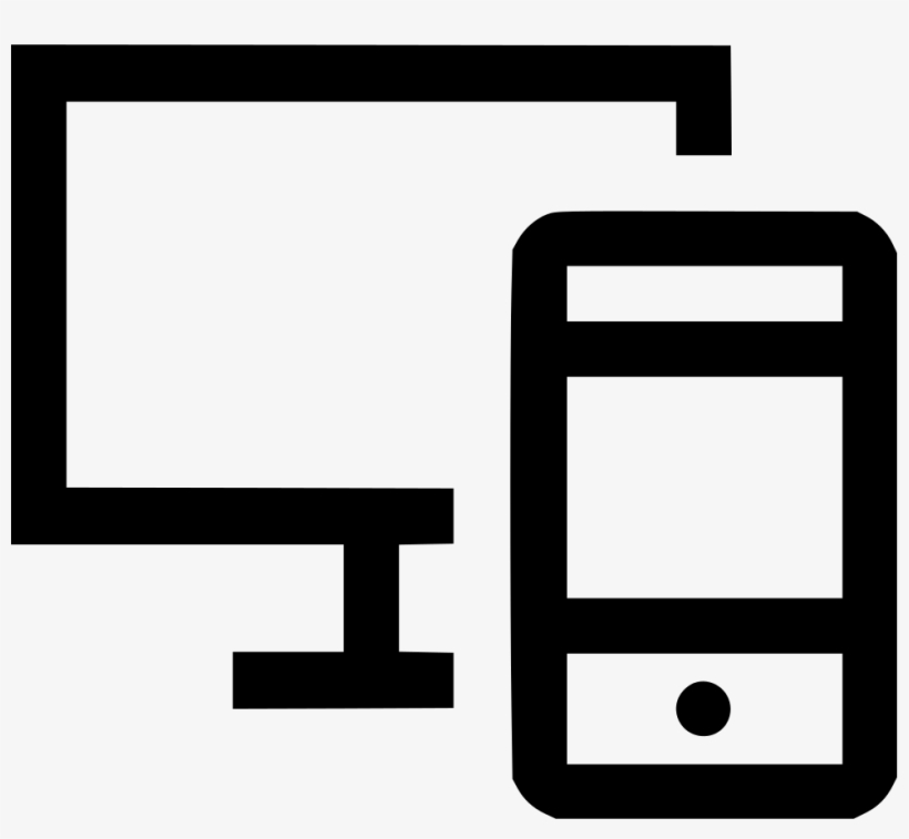 Lcd Screen Monitor Smartphone Combo Responsive Flexible - Lcd White Icon Png, transparent png download