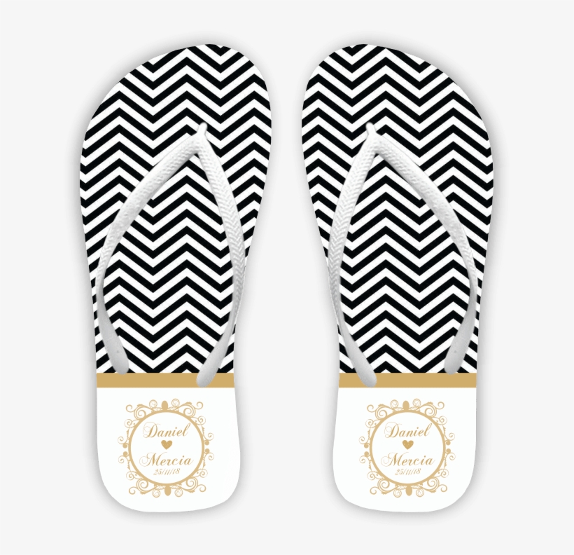 Chinelo Casamento Zig Zag Com Monograma - Sew Dress Bag, transparent png download