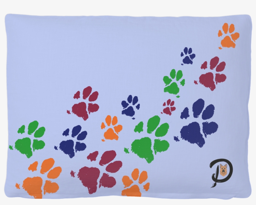 Paw Print Dog Bed - Dog, transparent png download
