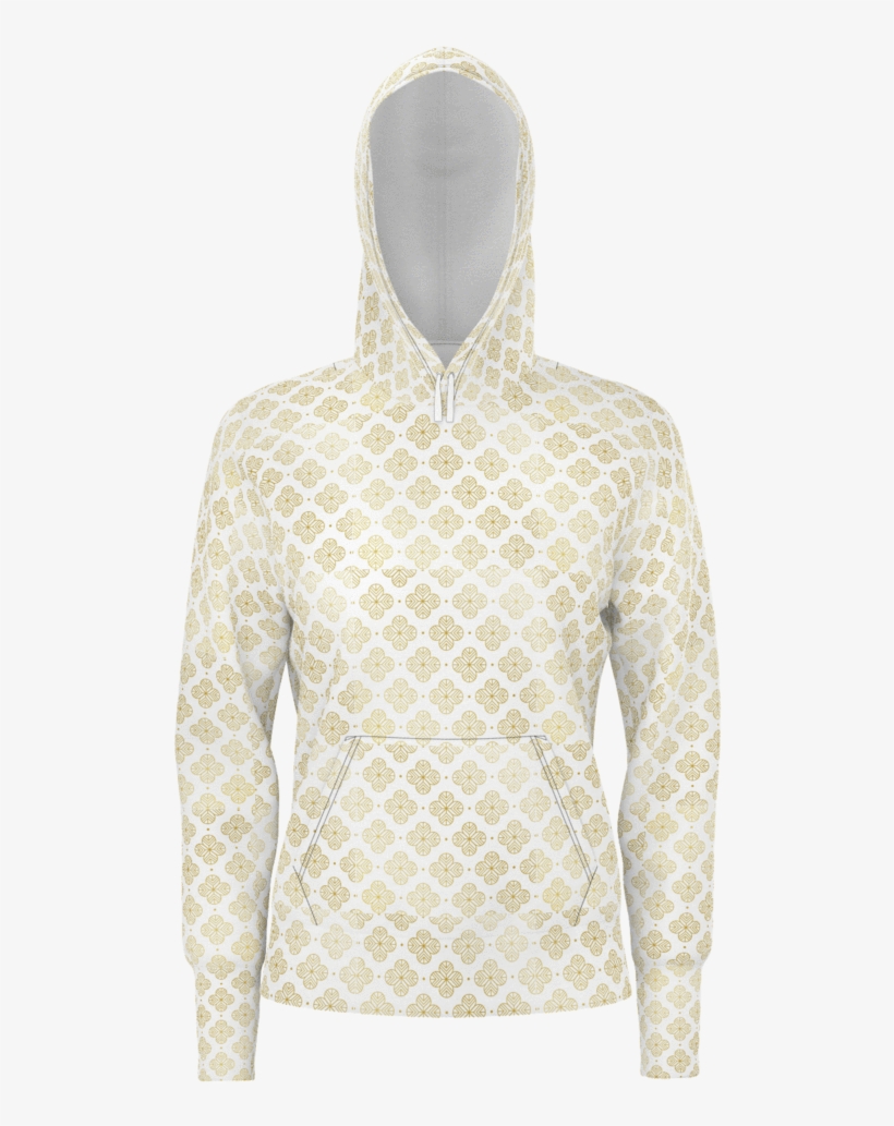 Golden Flower Pattern Hoodie - Hoodie, transparent png download