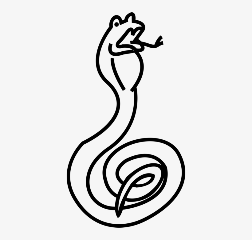 Vector Illustration Of Reptile Cobra Snake - Illustration, transparent png download