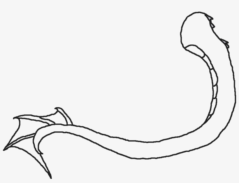 Mermaid Tail Outline Free Download Best Mermaid Tail - Dragon Tail Outline, transparent png download
