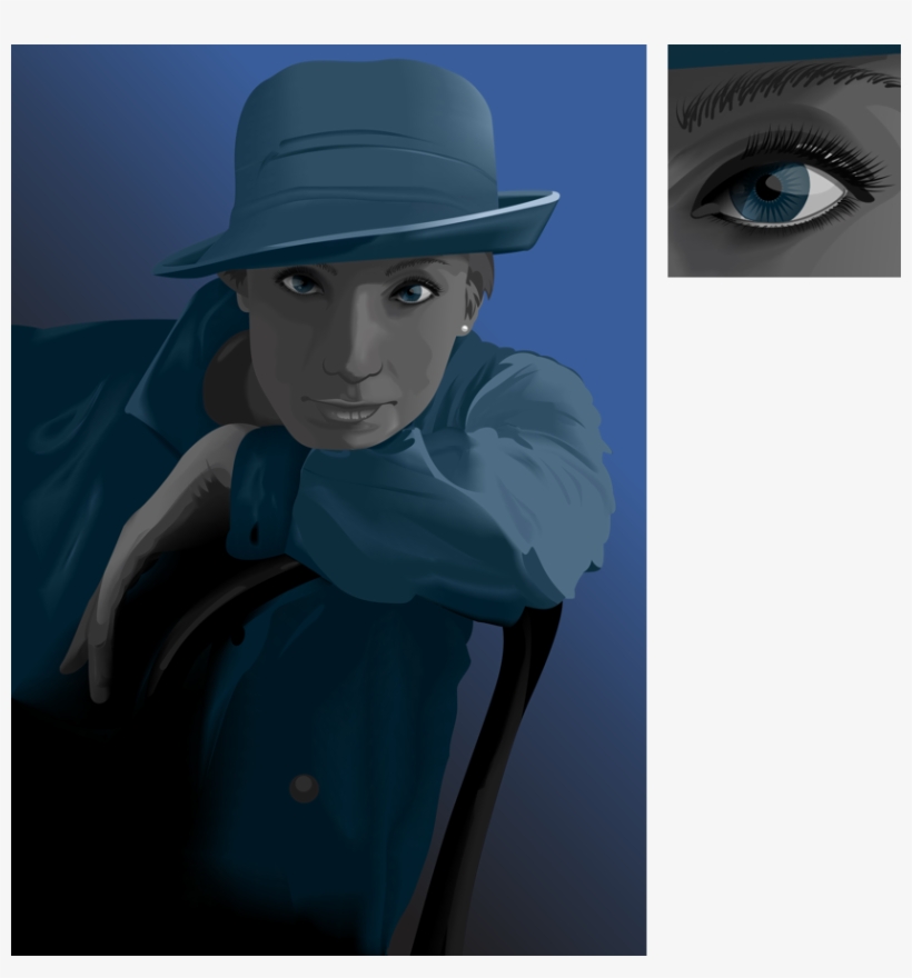 Portrait Of A Woman Wearing Hat - Женщина В Шляпе Рисунки, transparent png download