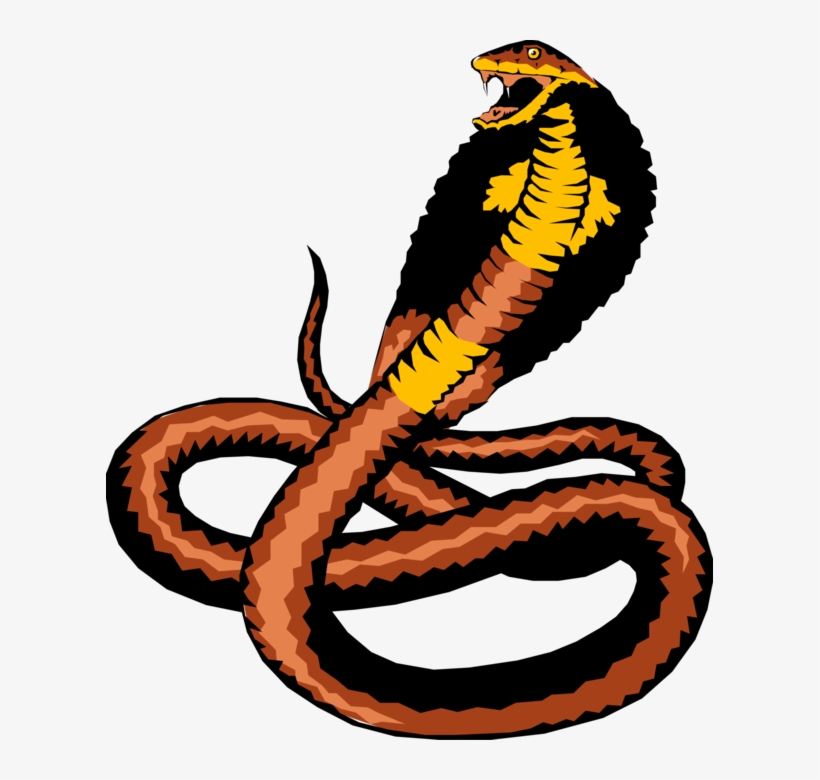Vector Illustration Of Reptile Cobra Snake Ready To - Cobra, transparent png download
