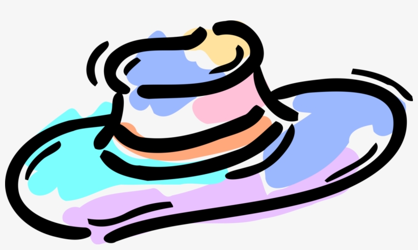 Vector Illustration Of Wide-brimmed Head Covering Hat, transparent png download