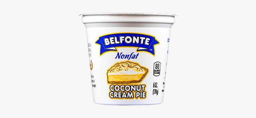 Coconut Cream Pie Nonfat Yogurt - Belfonte Ice Cream, Premium, Cookie Dough - 1 Pt, transparent png download