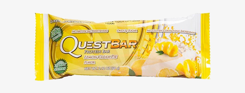 Quest Bar Lemon Cream Pie Review - Quest Nutrition - Quest Bar - Lemon Cream Pie - 1 Bar, transparent png download