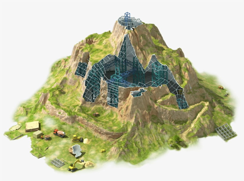 Artificial Mountain Construction - Construction, transparent png download