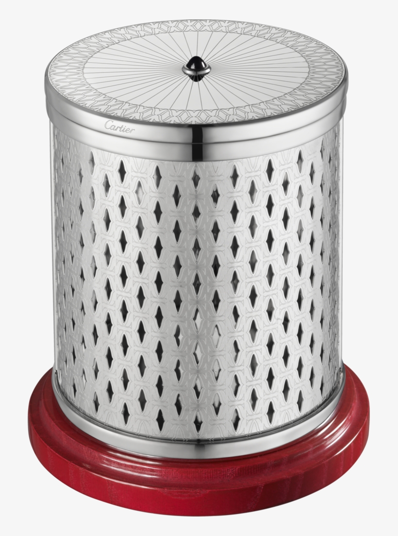 Burgundy Candle Holder With Double C Motif, Scented - Portacandele Cartier, transparent png download