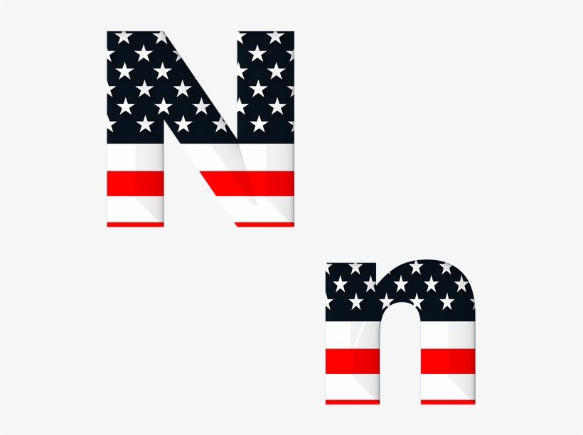 Alfabeto Decorativo Bandeira Png - Flag Of The United States, transparent png download